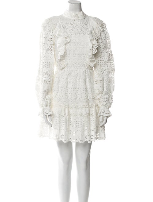 Sea New York Lace Pattern Mini Dress