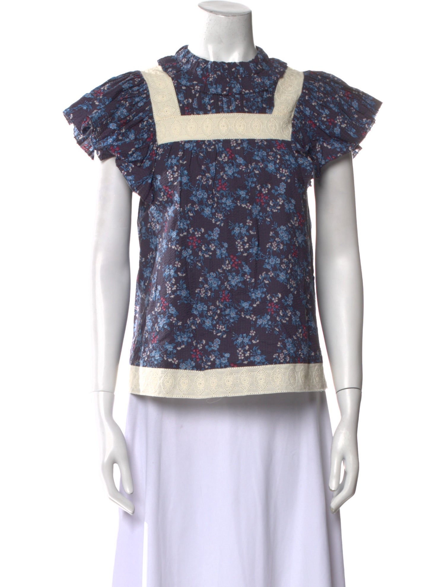 Sea New York Floral Print Square Neckline Top w/ Tags