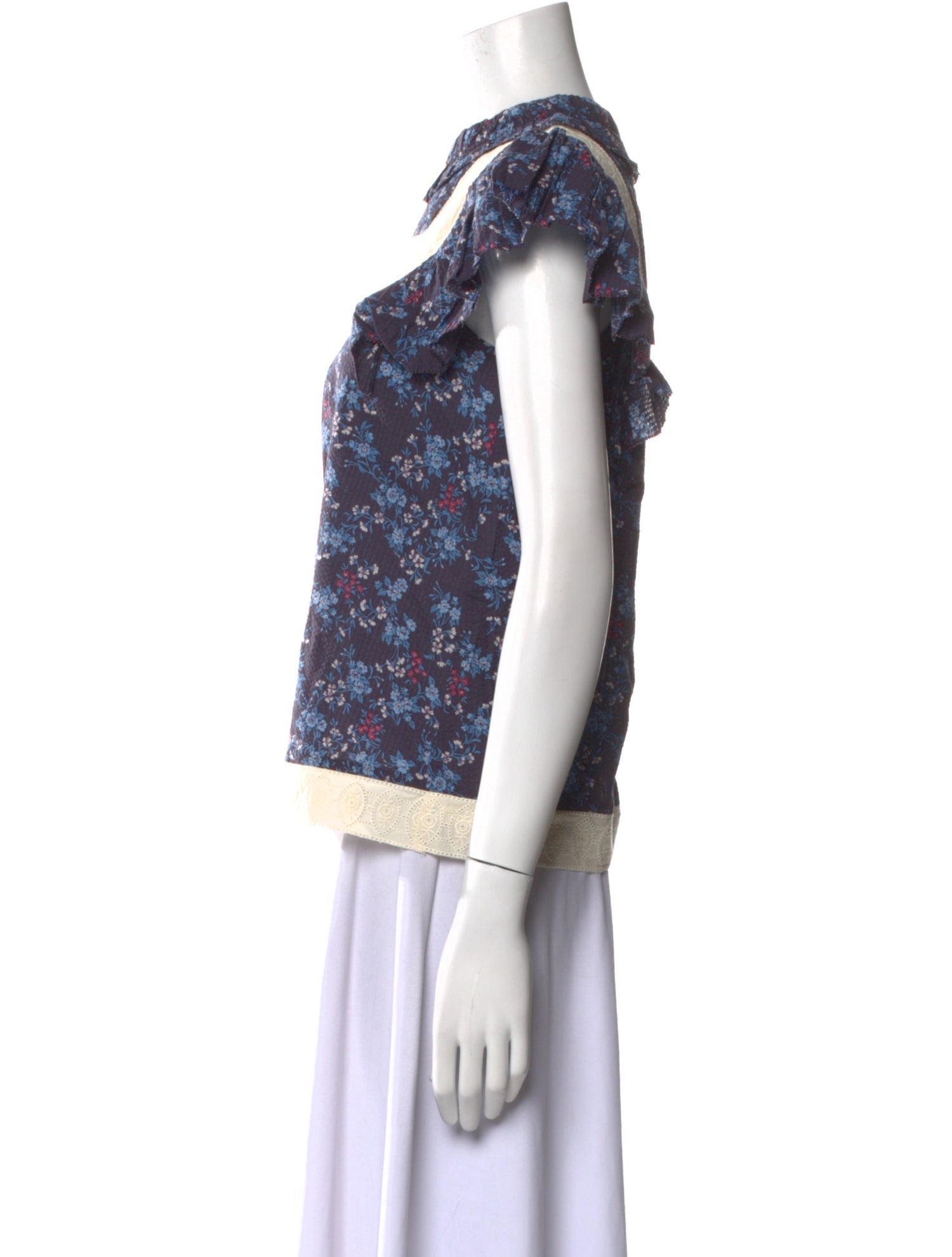 Sea New York Floral Print Square Neckline Top w/ Tags