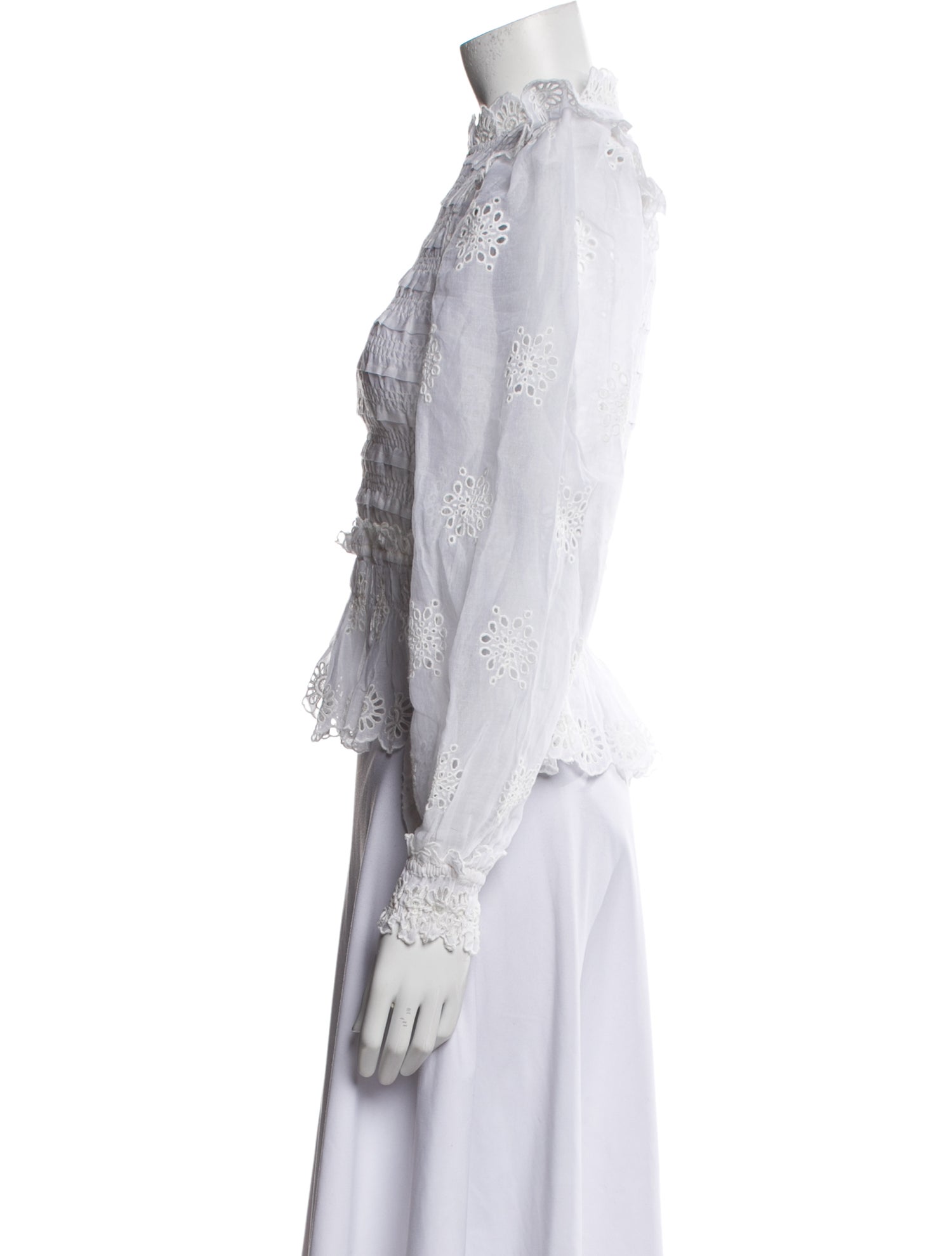 Sea New York Mock Neck Long Sleeve Blouse