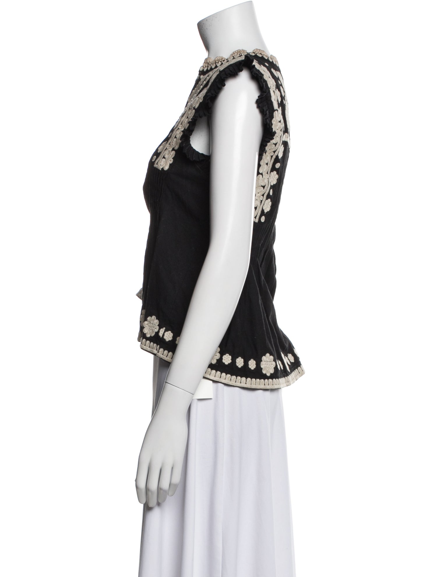 Sea New York V-Neck Short Sleeve Blouse