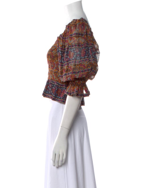 Sea New York Printed Square Neckline Crop Top