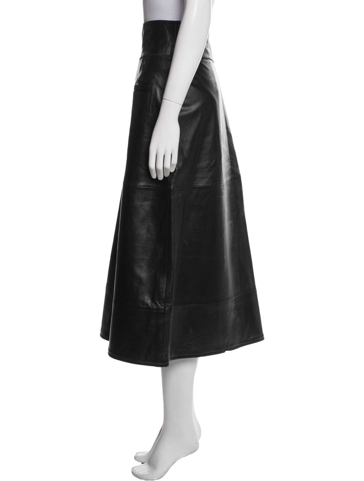 Sea New York Leather Midi Length Skirt