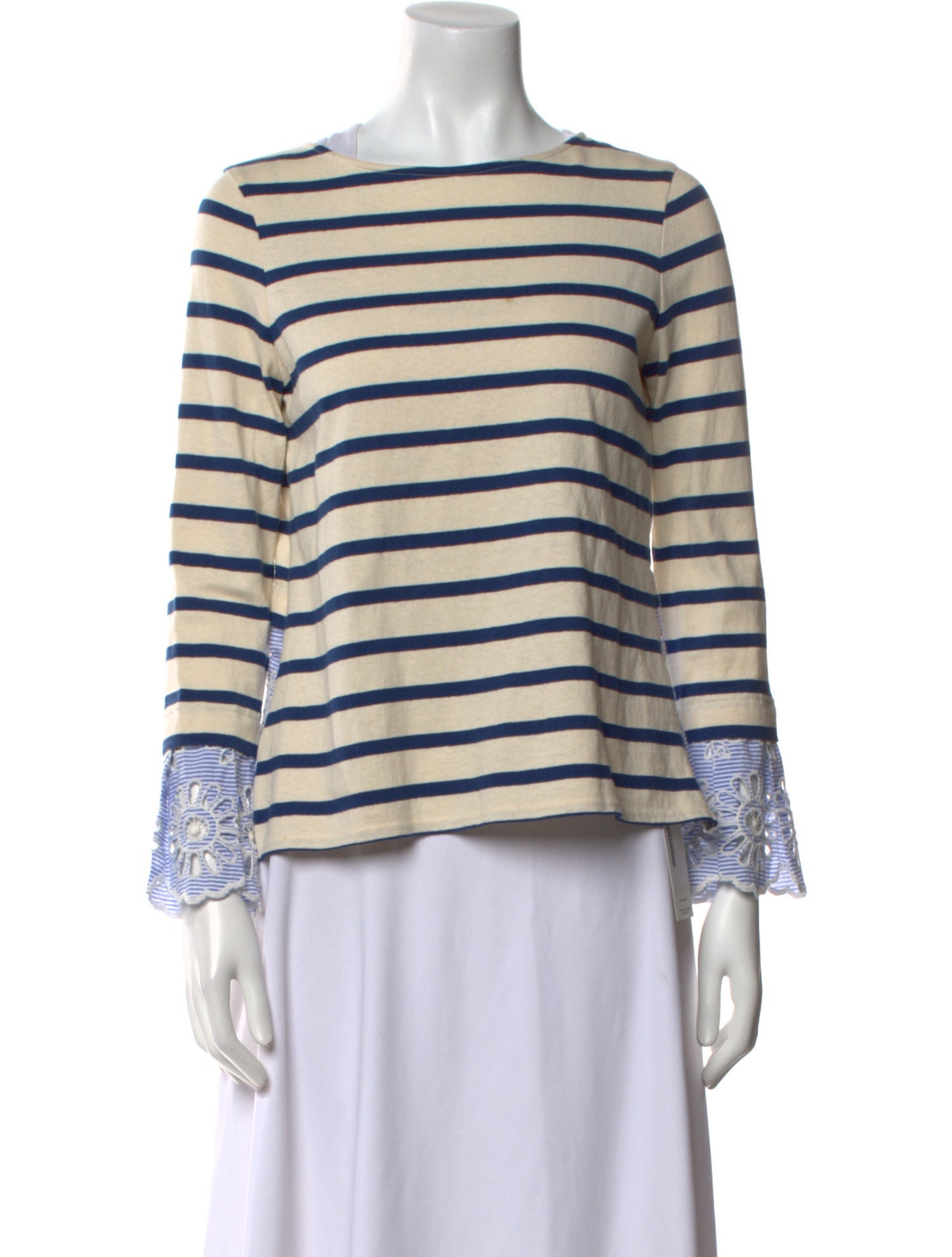 Sea New York Striped Bateau Neckline Top
