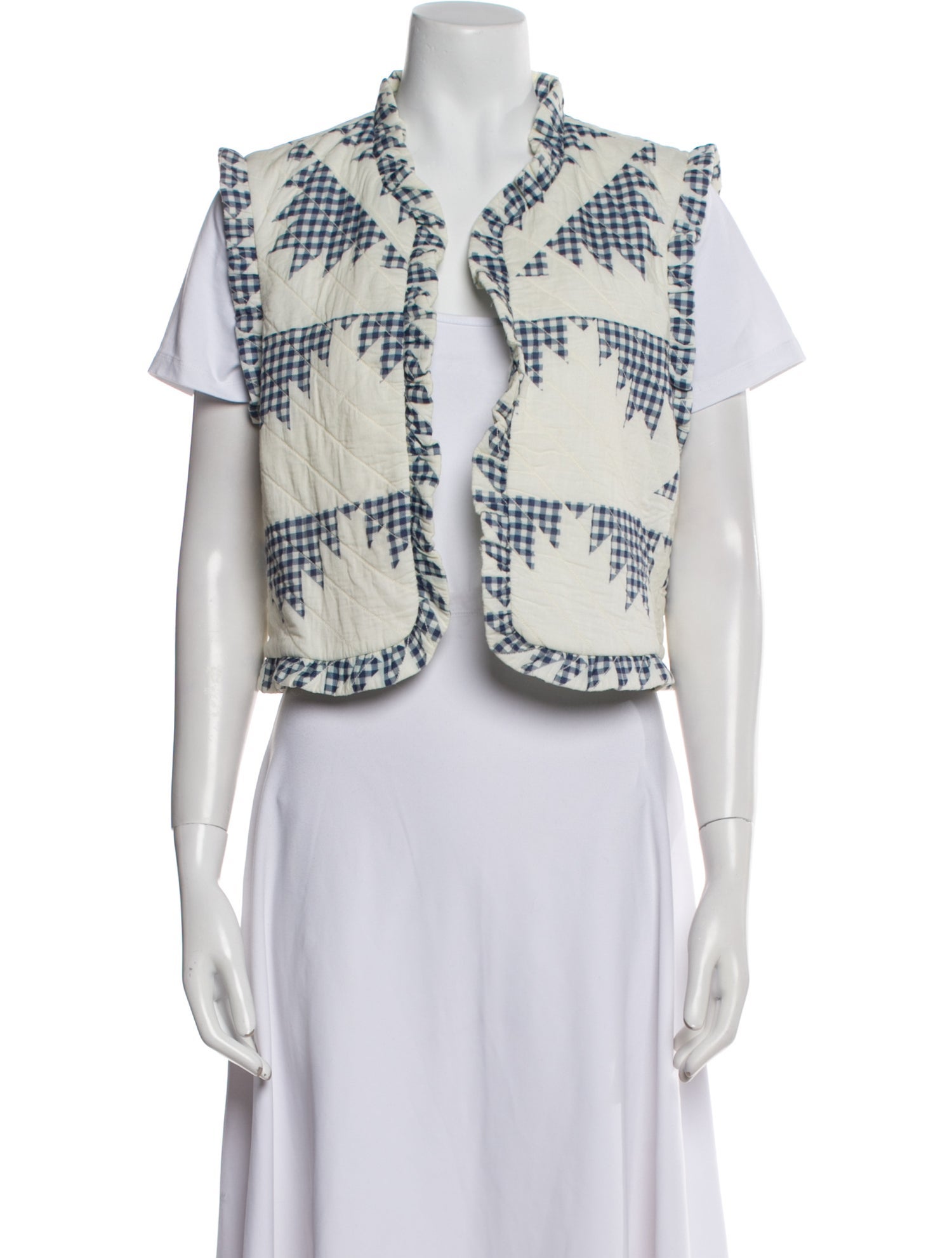 Sea New York Plaid Print Vest