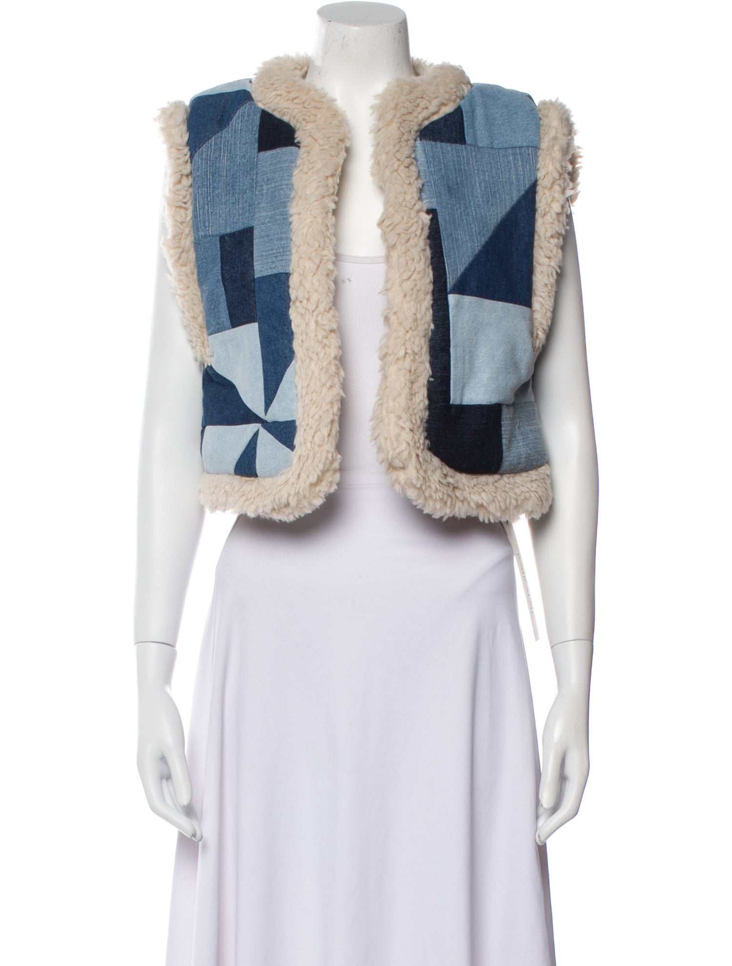 Sea New York Colorblock Pattern Vest