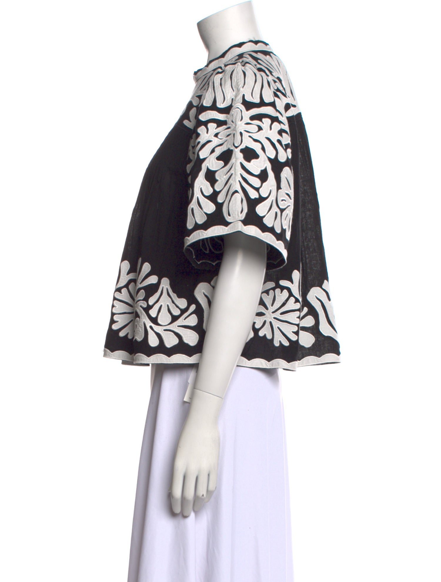 Sea New York Floral Print Mock Neck Blouse