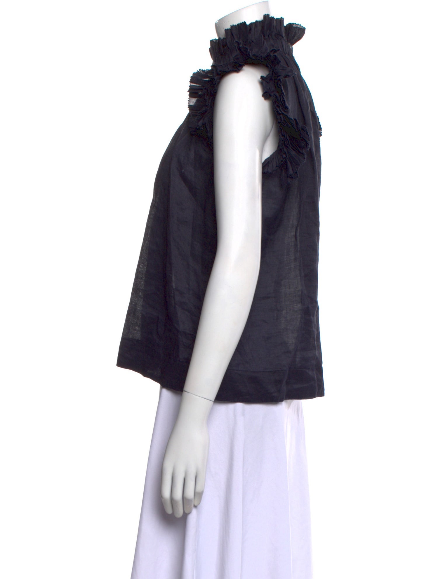 Sea New York Mock Neck Sleeveless Blouse