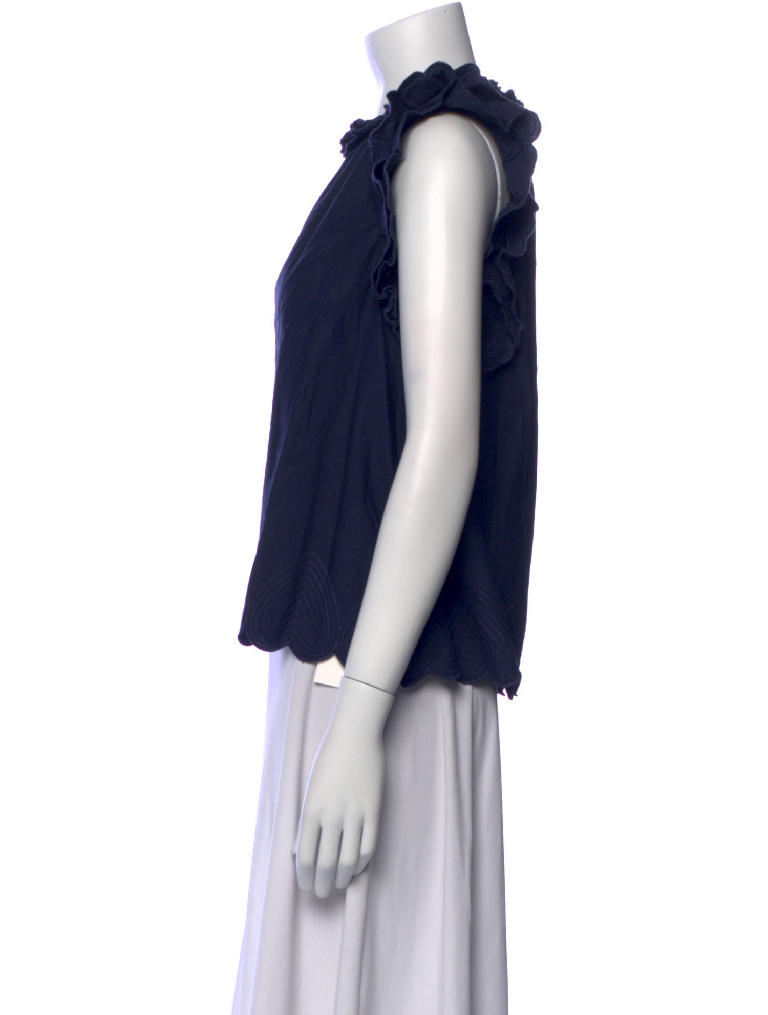 Sea New York Mock Neck Sleeveless Blouse