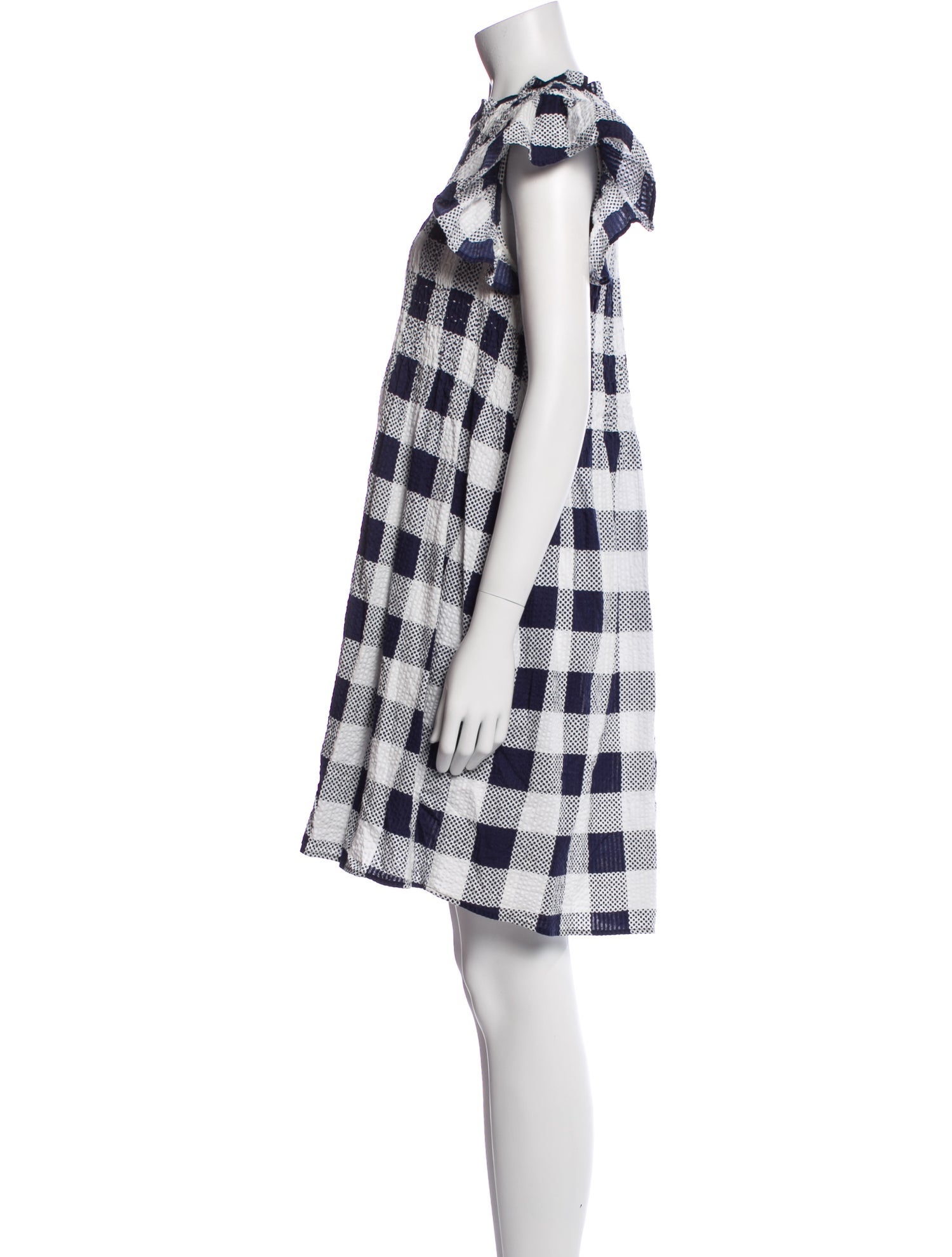 Sea New York Plaid Print Mini Dress