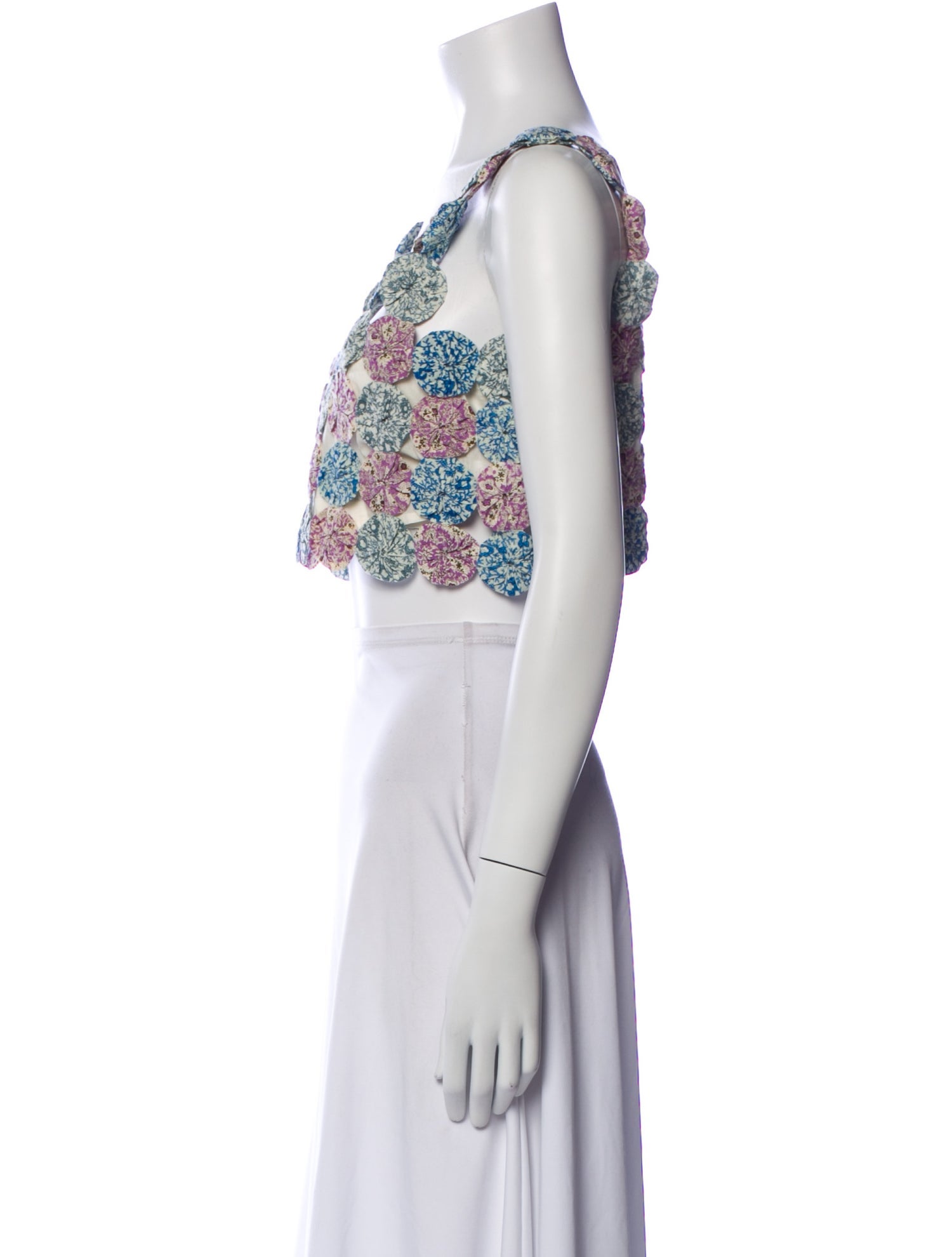 Sea New York Floral Print Square Neckline Crop Top