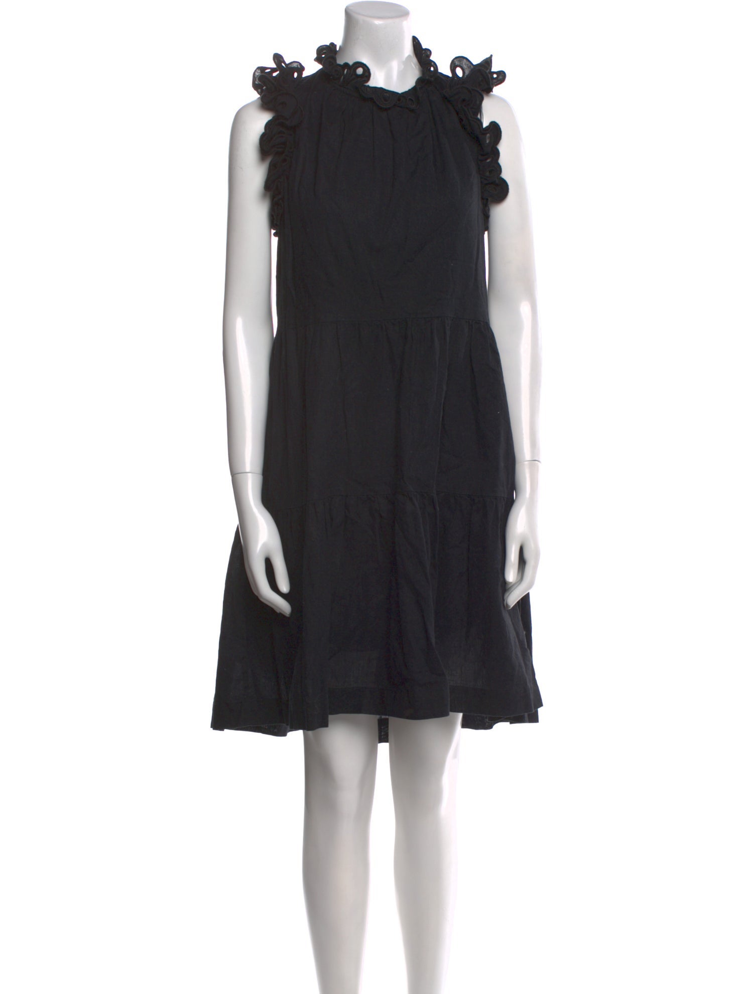 Sea New York Mock Neck Knee-Length Dress