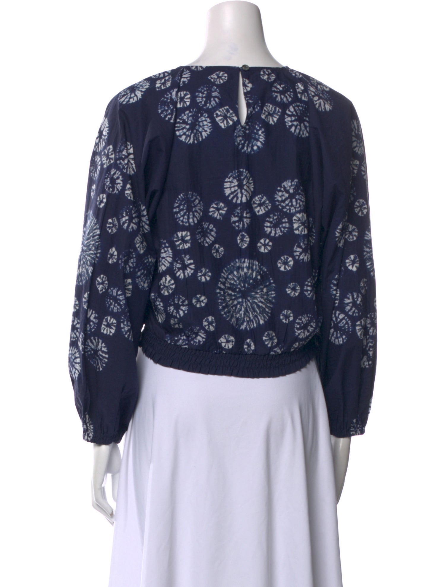 Sea New York Printed Bateau Neckline Crop Top