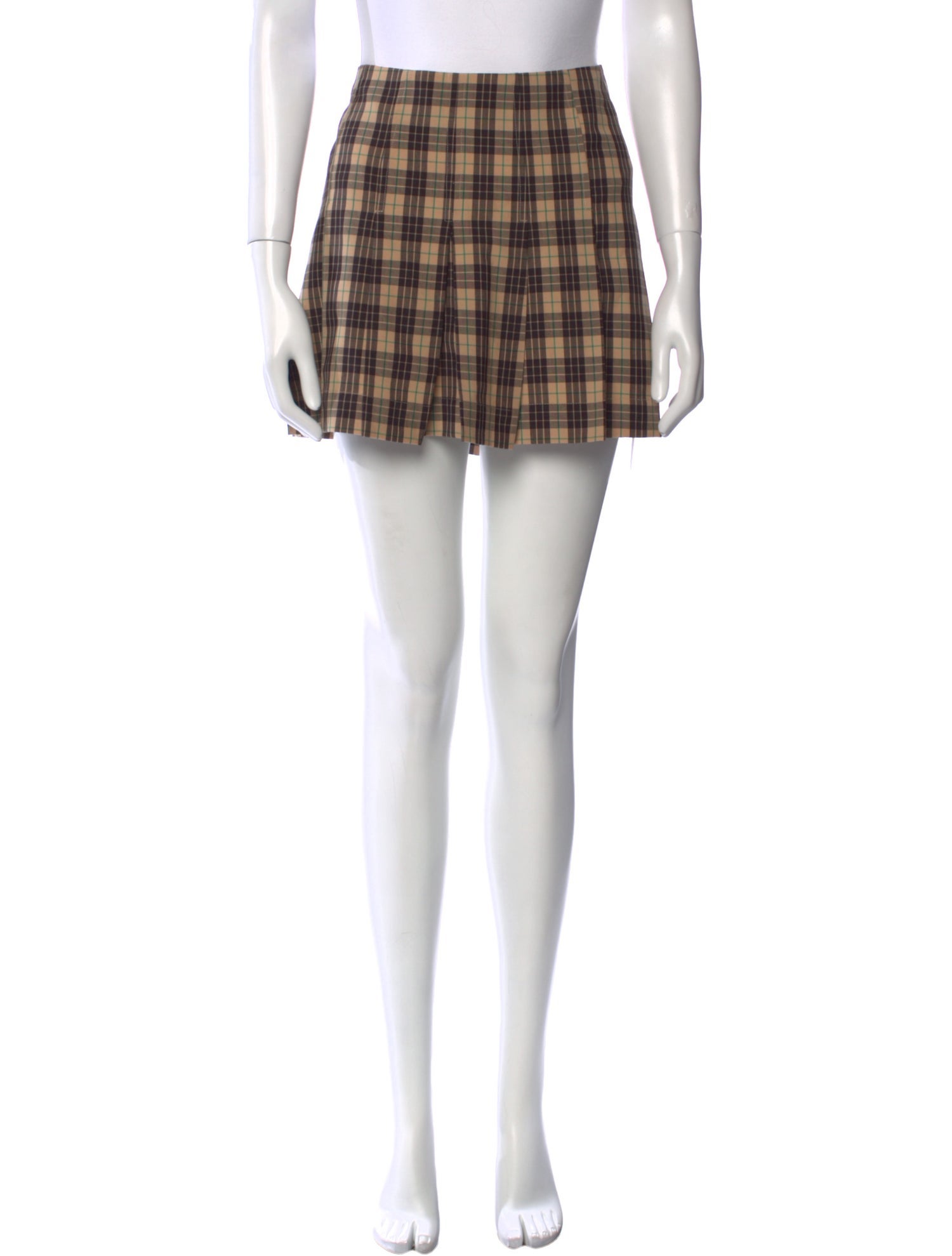Sea New York Plaid Print Mini Skirt
