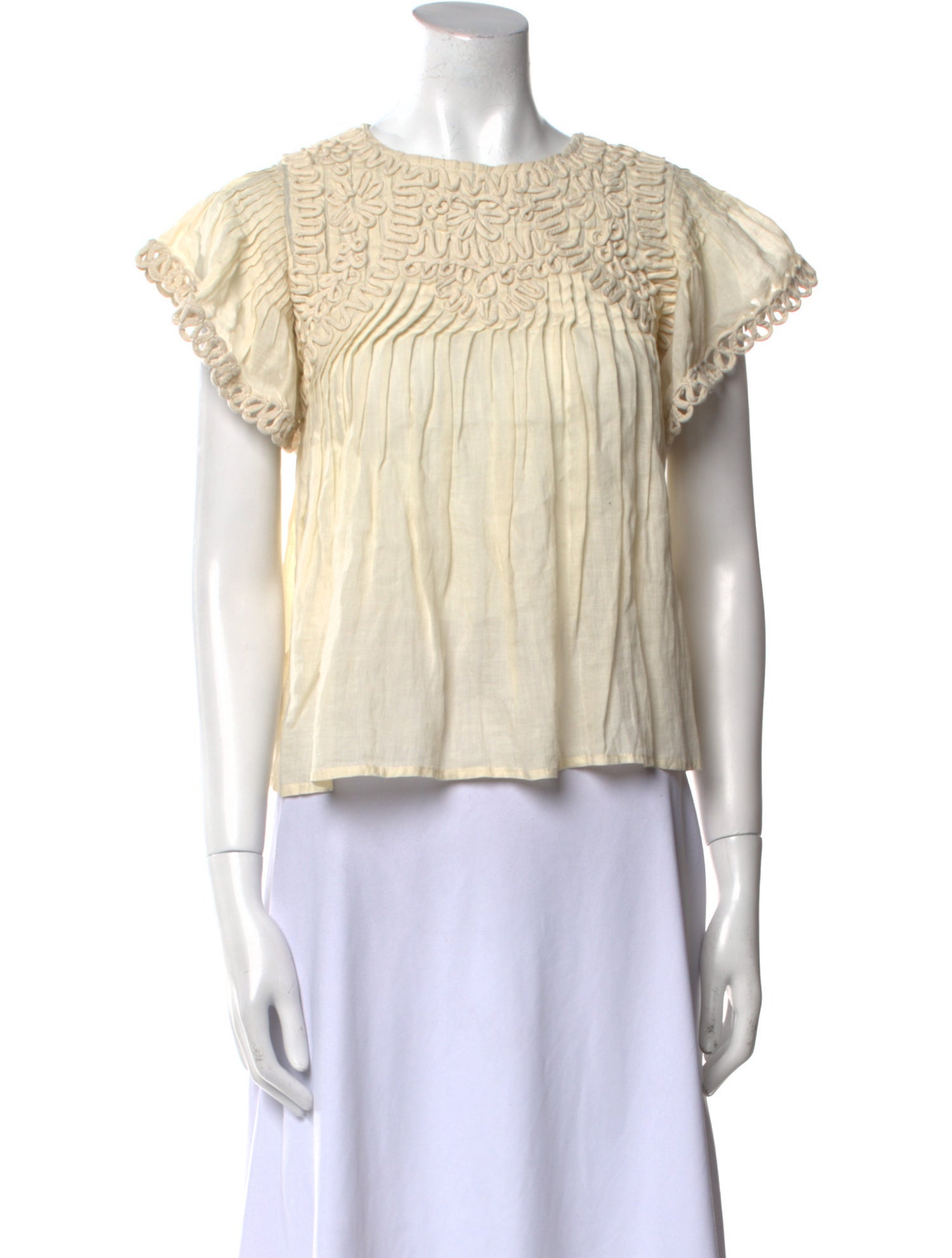 Sea New York Bateau Neckline Short Sleeve Crop Top