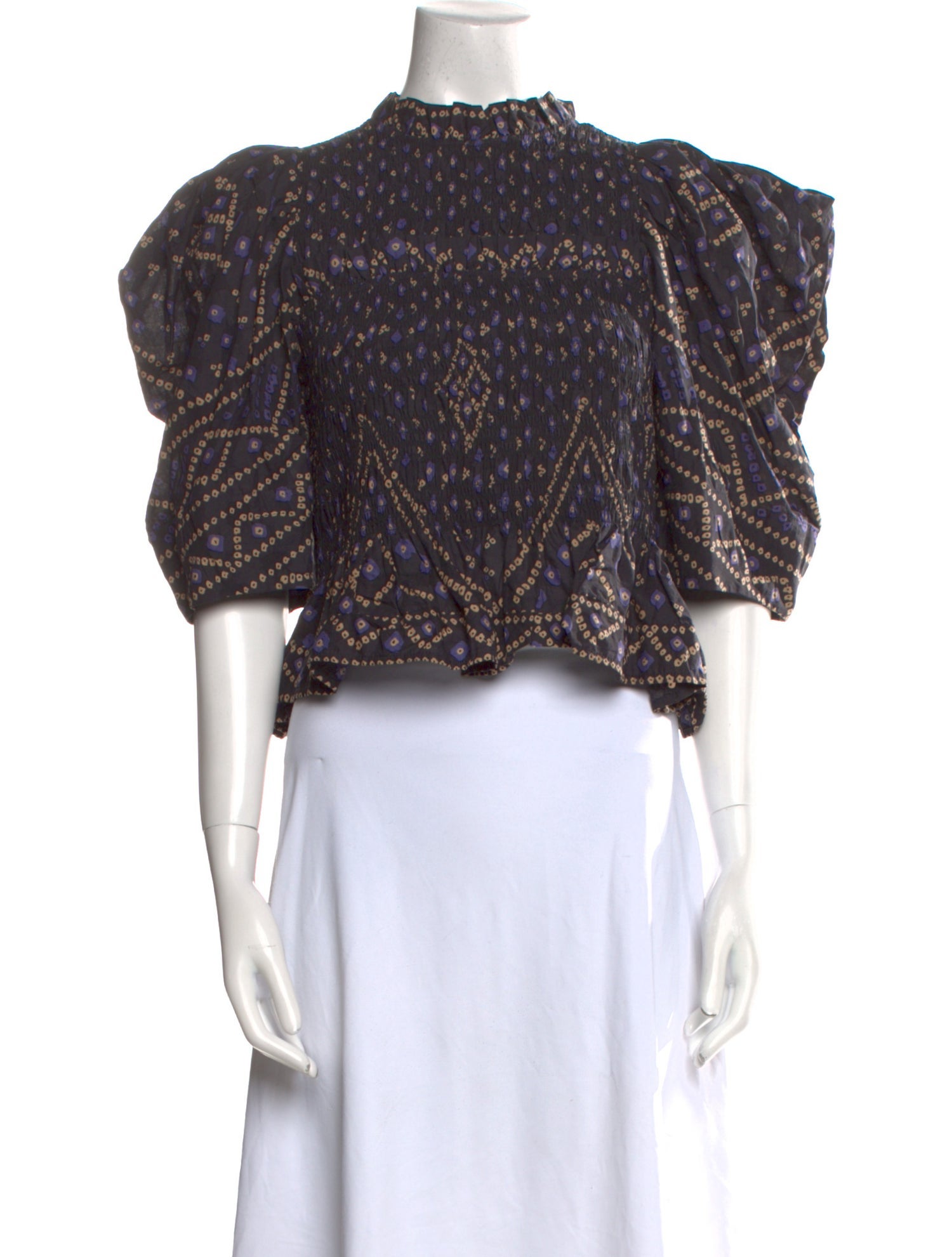 Sea New York Printed Mock Neck Crop Top w/ Tags