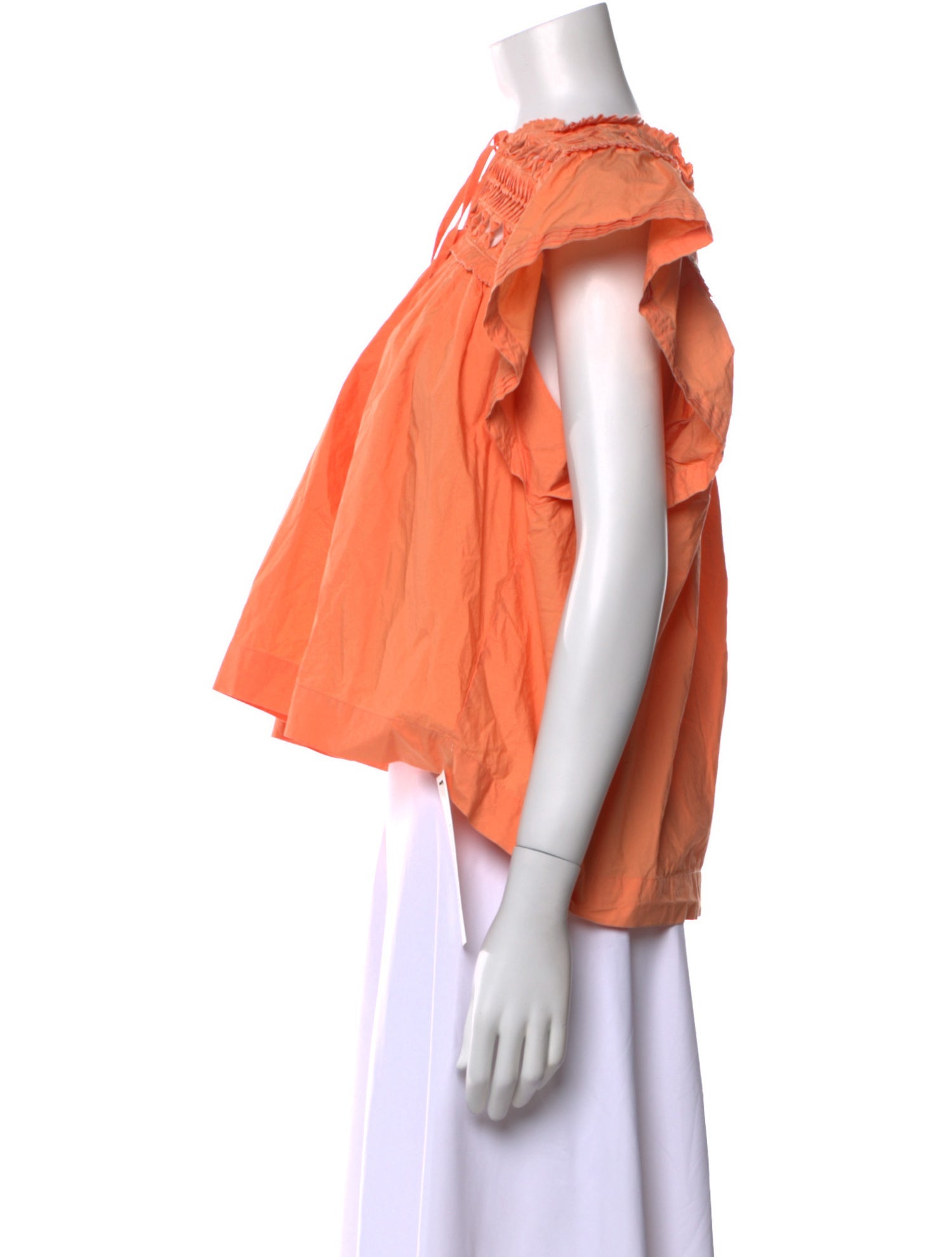 Sea New York Tie Neck Short Sleeve Blouse