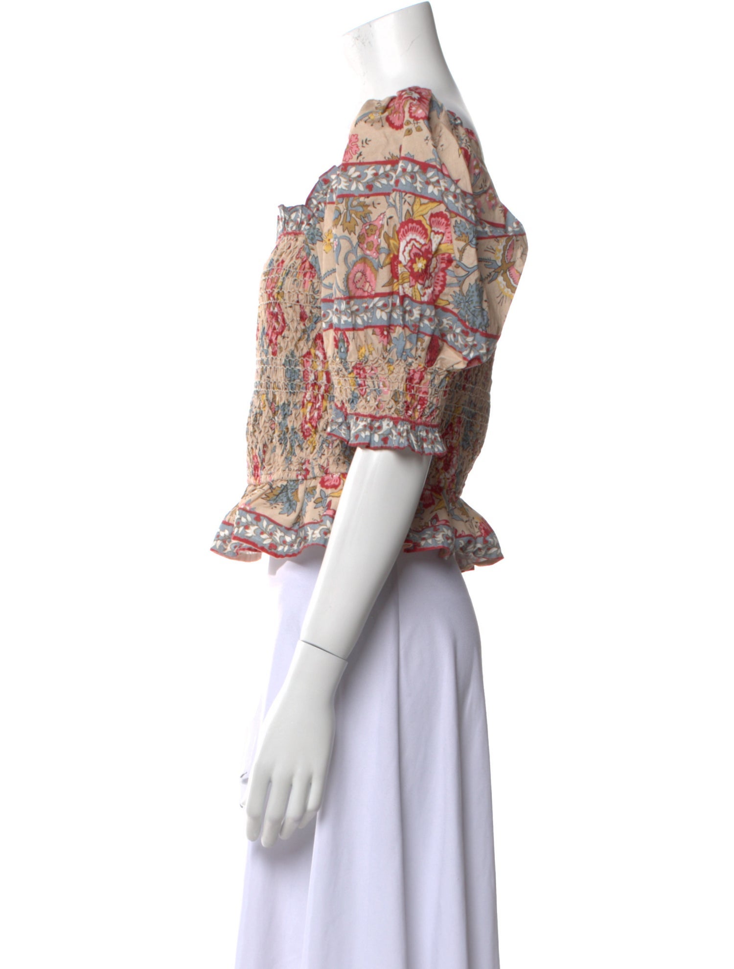 Sea New York Floral Print Square Neckline Crop Top