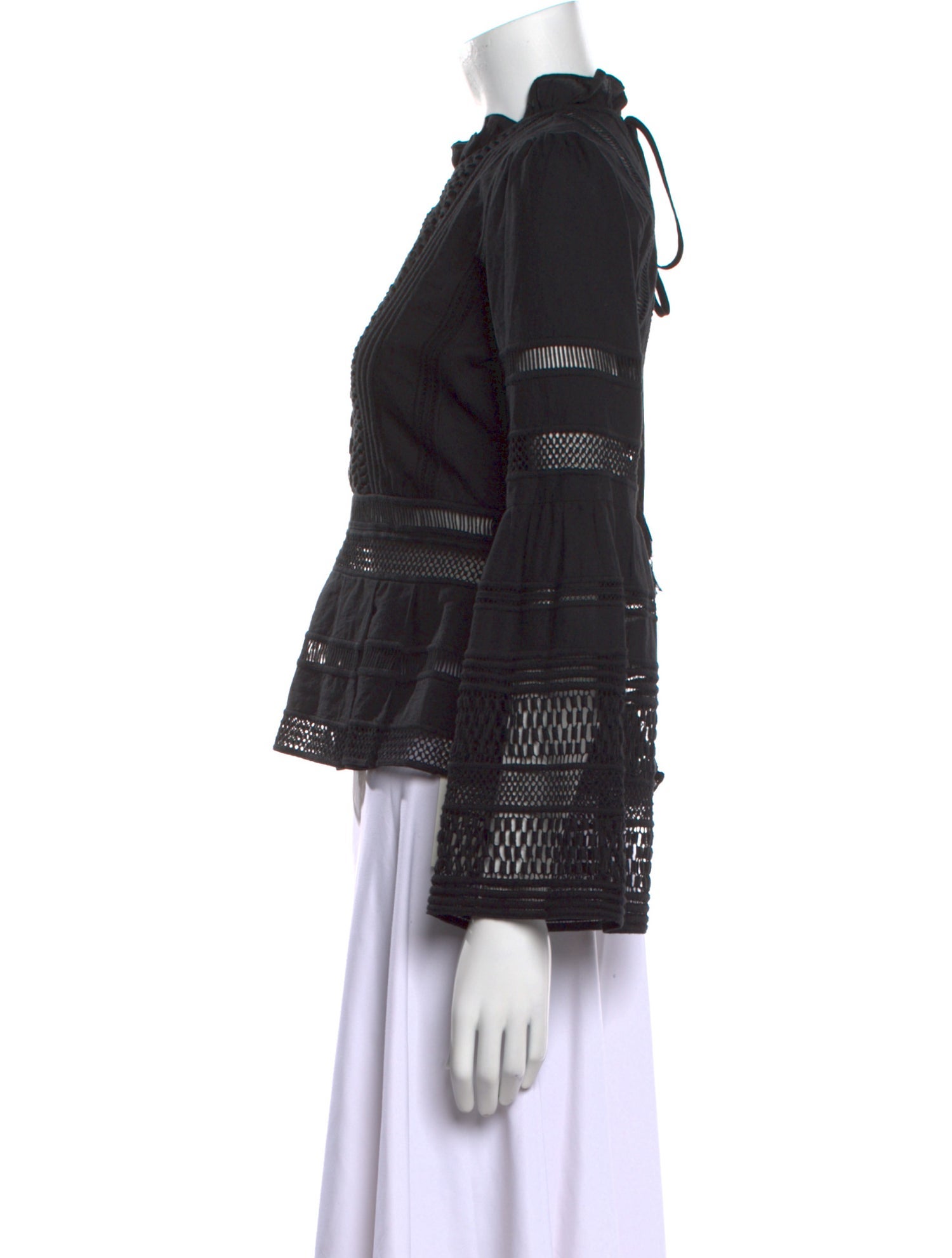 Sea New York Mock Neck Long Sleeve Crop Top