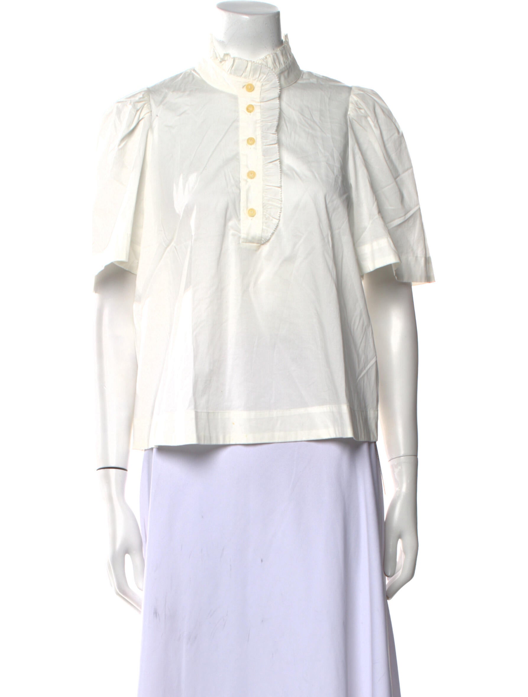 Sea New York Mock Neck Short Sleeve Crop Top