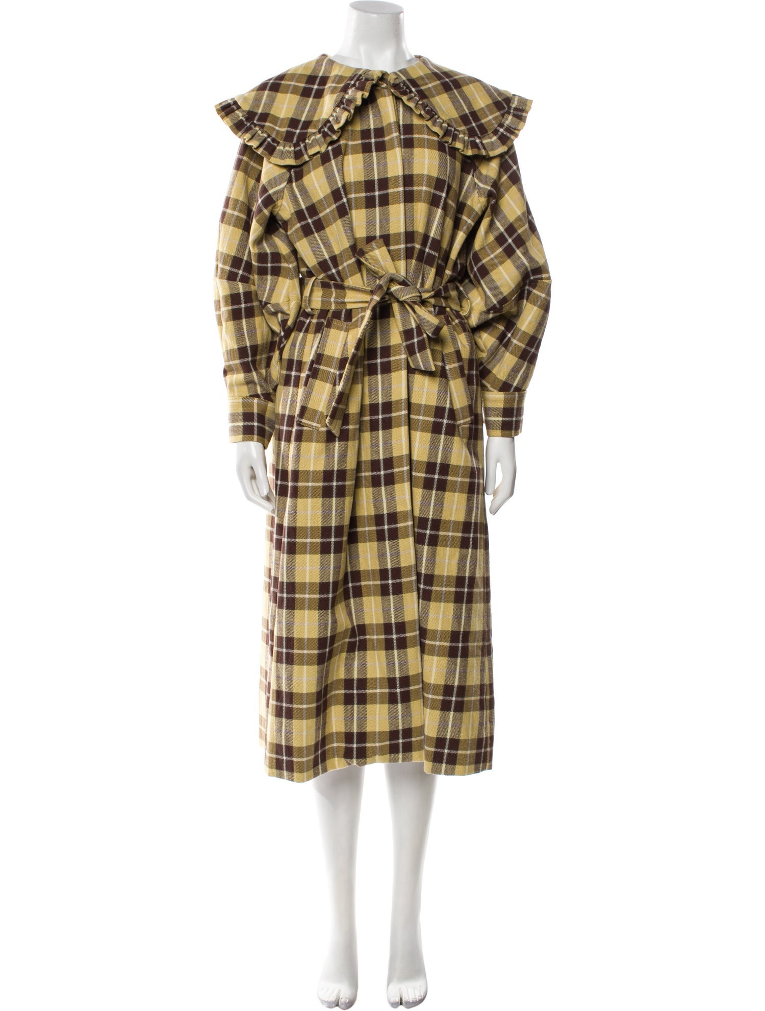 Sea New York Plaid Print Coat