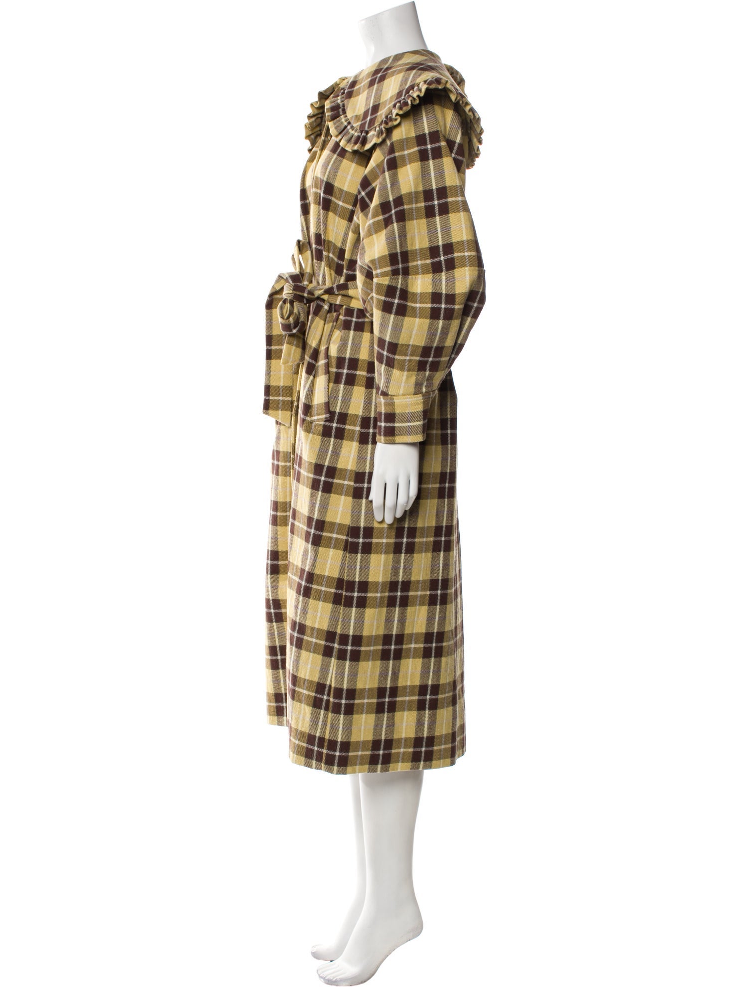 Sea New York Plaid Print Coat