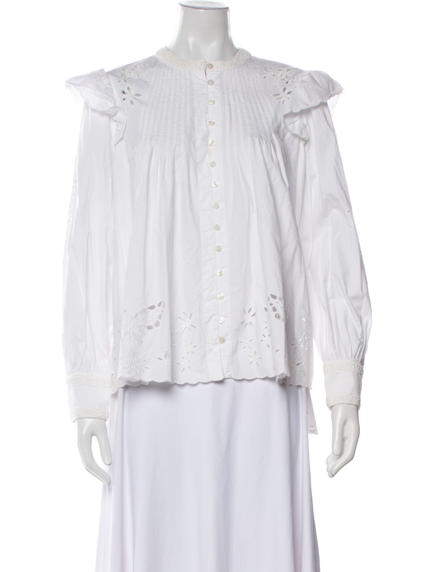 Sea New York Mock Neck Long Sleeve Blouse