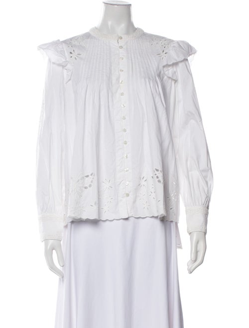 Sea New York Mock Neck Long Sleeve Blouse