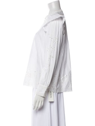 Sea New York Mock Neck Long Sleeve Blouse