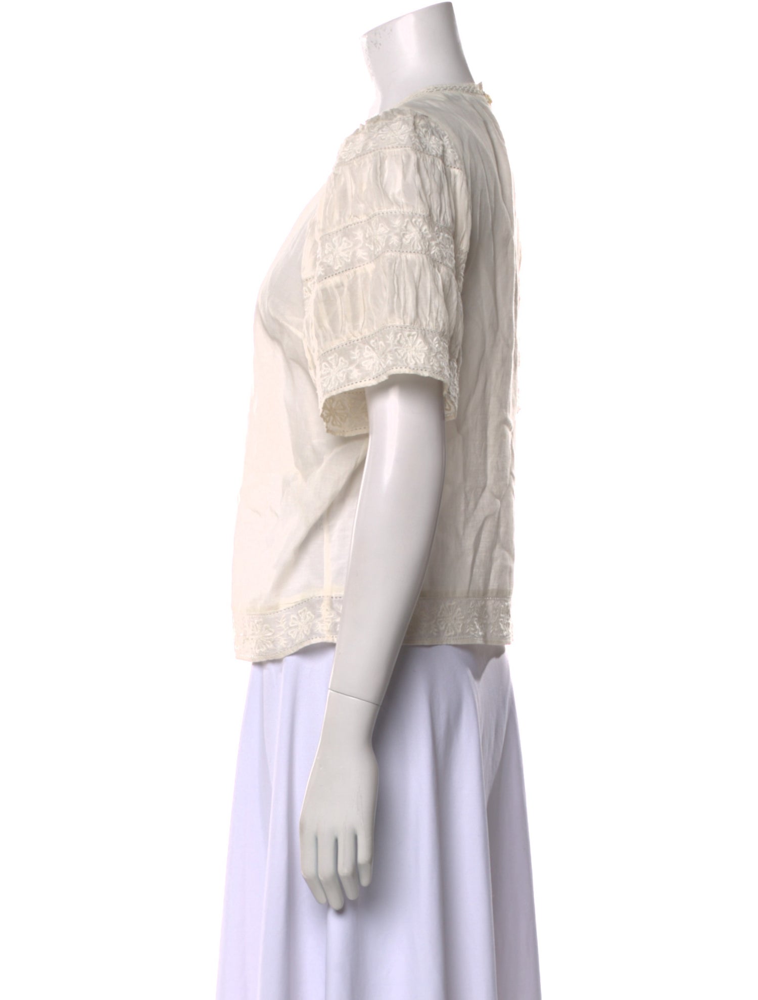 Sea New York Crew Neck Short Sleeve Blouse