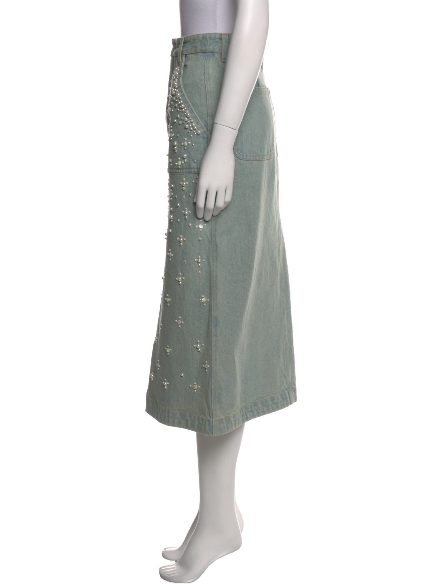 Sea New York Beaded Accents Midi Length Skirt