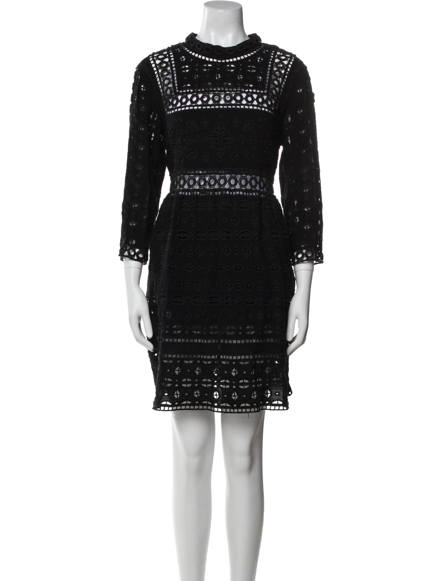 Sea New York Lace Pattern Mini Dress