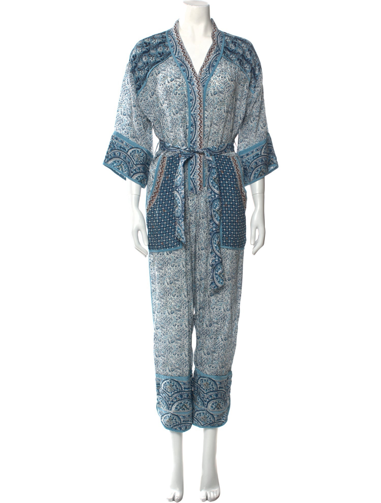 Sea New York Printed V-Neck Jumpsuit