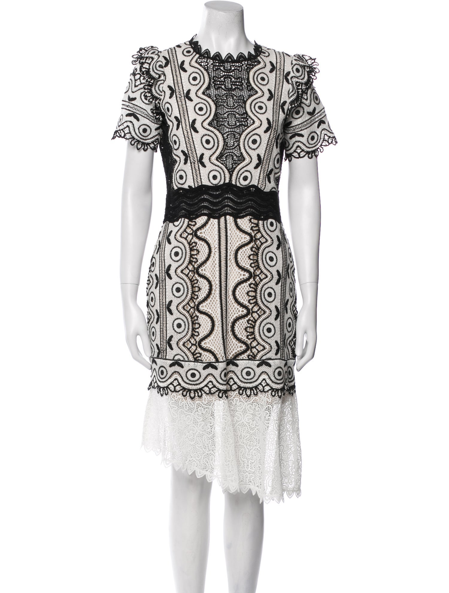 Sea New York Lace Pattern Midi Length Dress