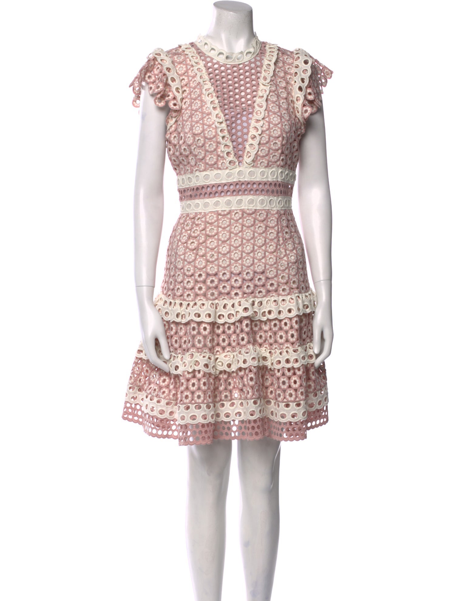 Sea New York Lace Pattern Knee-Length Dress