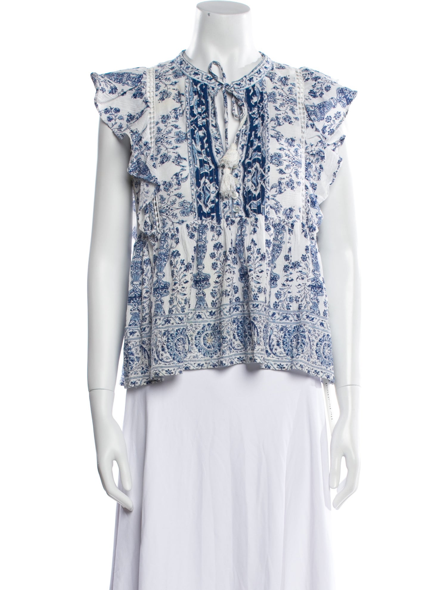 Sea New York Floral Print V-Neck Blouse