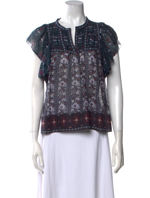 Sea New York Floral Print Crew Neck Blouse