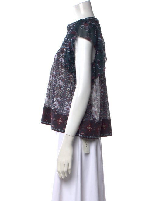 Sea New York Floral Print Crew Neck Blouse