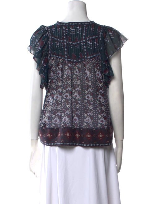 Sea New York Floral Print Crew Neck Blouse