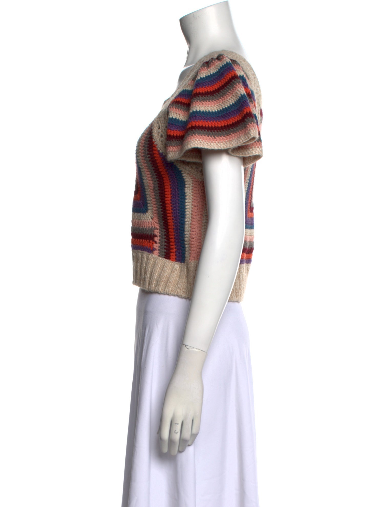 Sea New York Striped Square Neckline Sweater