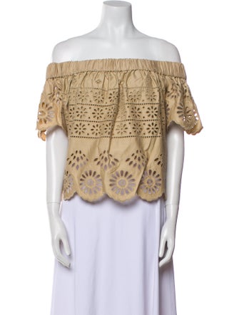 Sea New York Lace Pattern Off-The-Shoulder Blouse