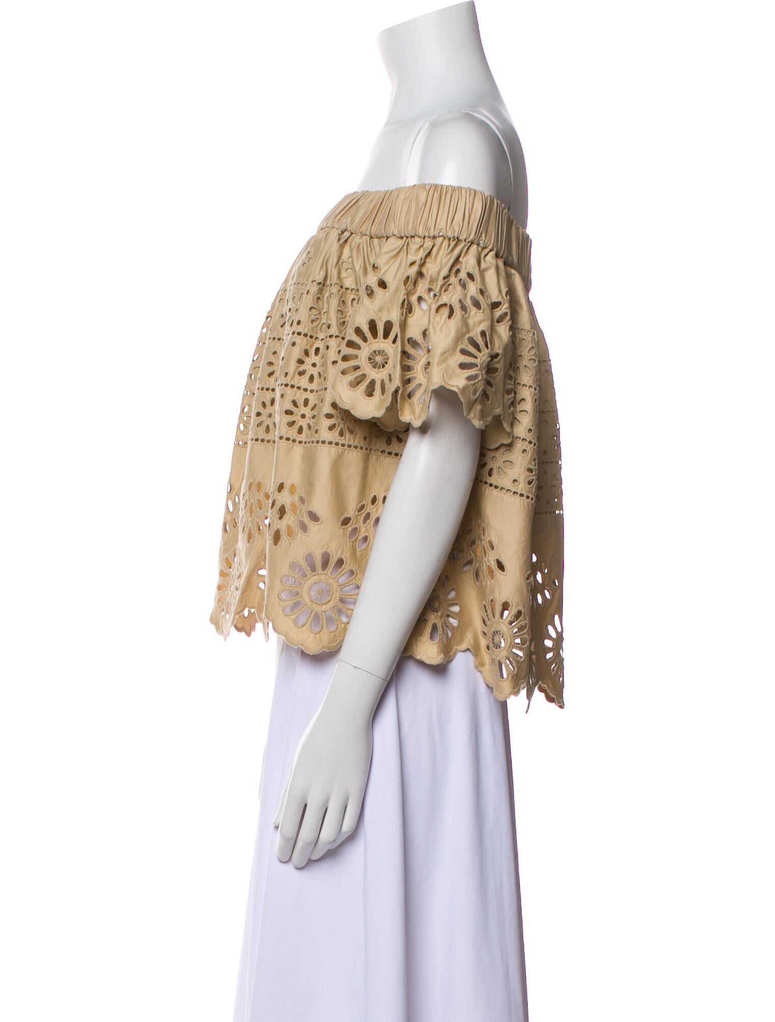 Sea New York Lace Pattern Off-The-Shoulder Blouse