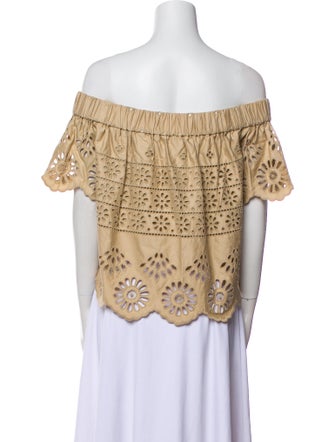 Sea New York Lace Pattern Off-The-Shoulder Blouse