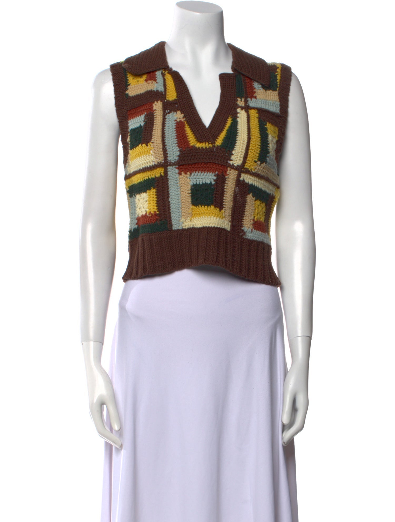 Sea New York Merino Wool Printed Crop Top