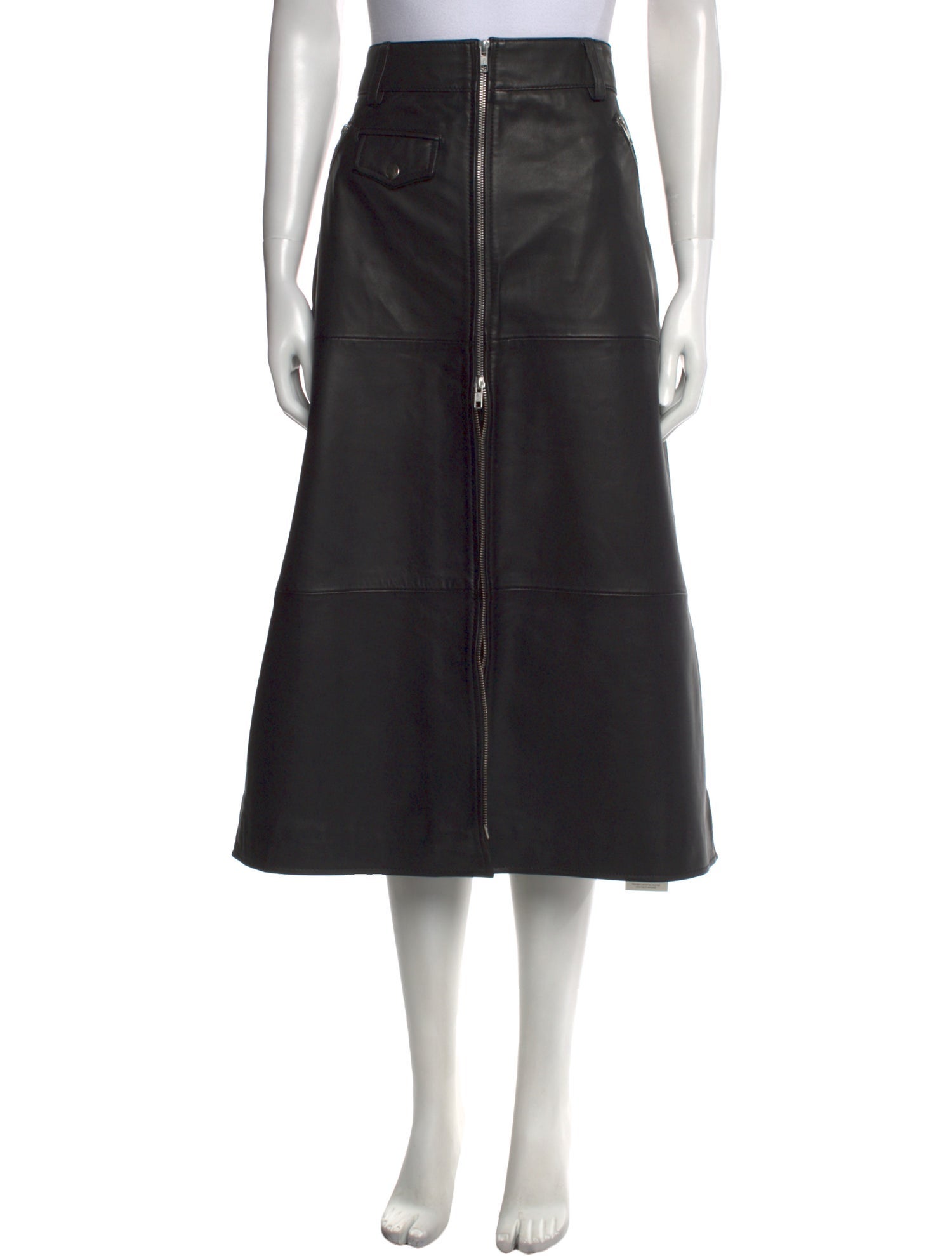 Sea New York Lamb Leather Midi Length Skirt