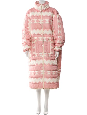 Sea New York Plaid Print Faux Fur Coat