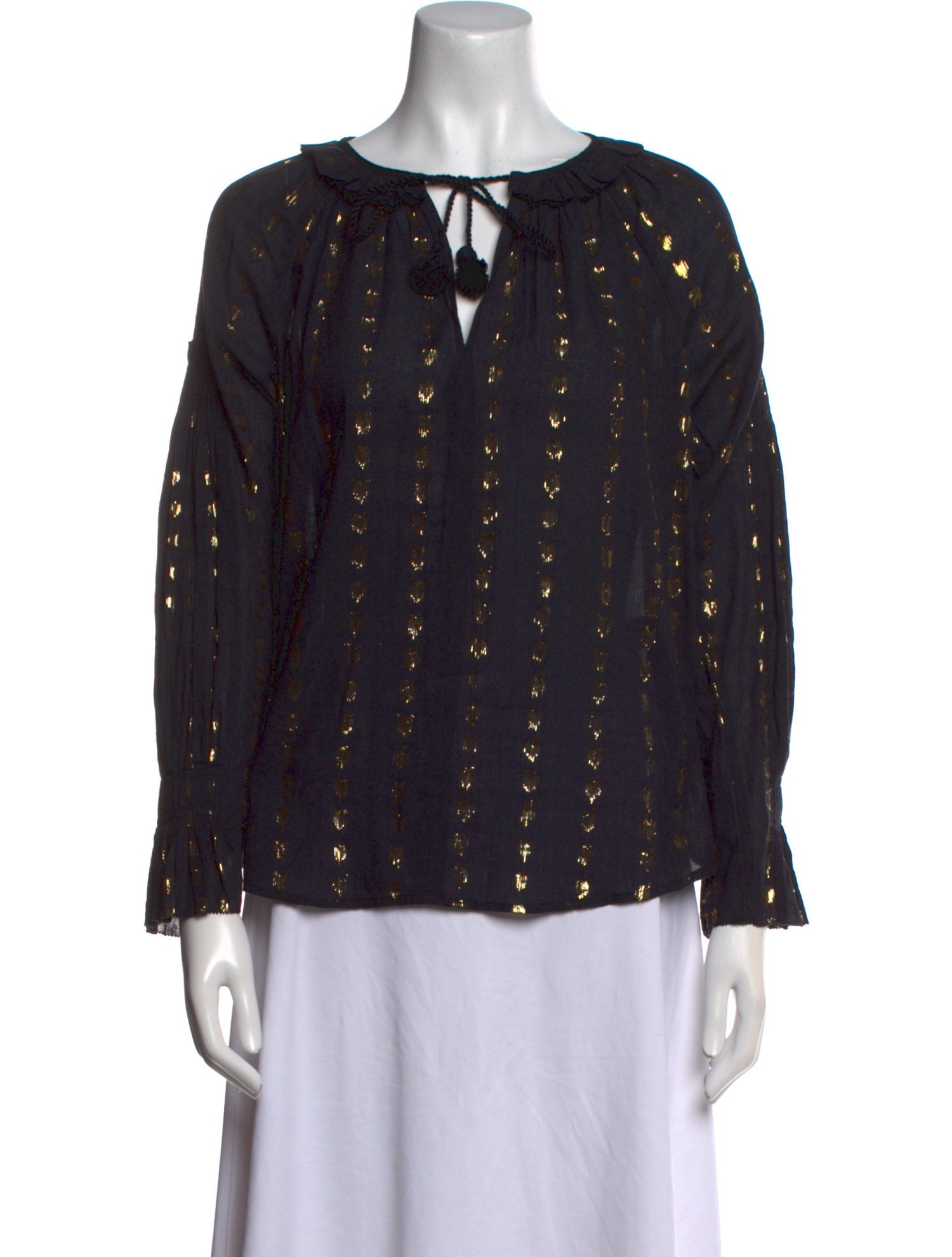 Sea New York Printed Tie Neck Blouse