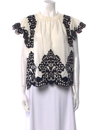 Sea New York Patterned Crew Neck Blouse