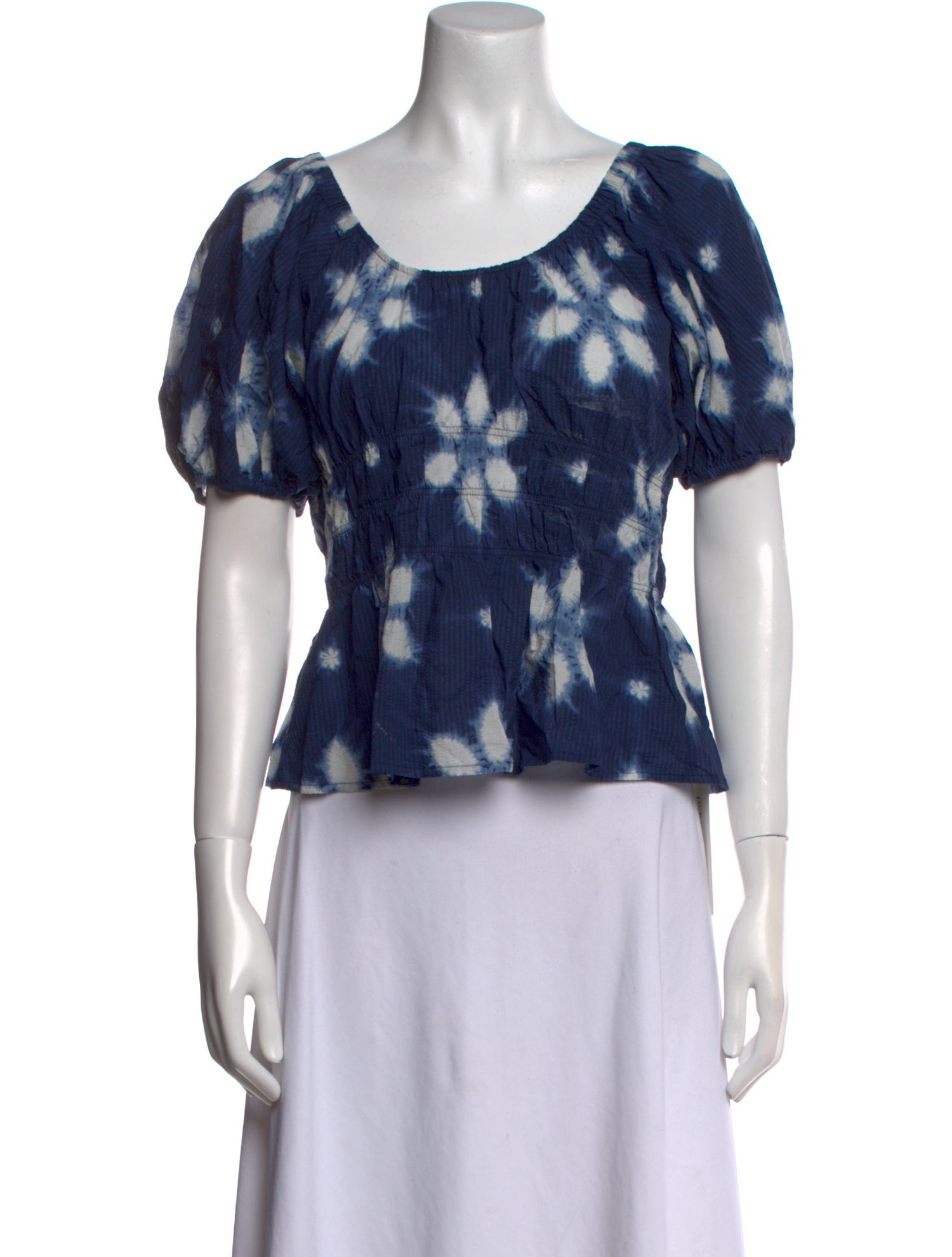 Sea New York Tie-Dye Print Scoop Neck Top