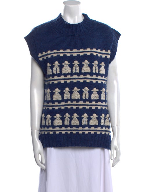 Sea New York Printed Mock Neck Sweater